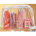 Clear Vinyl Security Purse W/ Sewn Seams & PVC Handles -11"x7"x5"